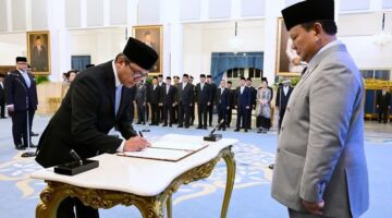 Presiden Prabowo Resmi Lantik Dua Wakil Menteri 