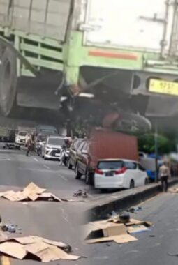 Truk Wingbox Mundur, Tiga Pengendara Motor Tewas di Gempol