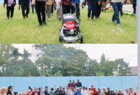 Walikota Sungai Penuh Alfin ikut serta dalam kegiatan gotong royong memperingati HUT ke-17 Kota Sungai Penuh.