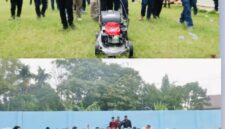 Walikota Sungai Penuh Alfin ikut serta dalam kegiatan gotong royong memperingati HUT ke-17 Kota Sungai Penuh.