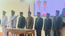 Suasana khidmat pelantikan tujuh pejabat eselon III oleh Wabup Murison di Aula Kantor Bupati Kerinci.