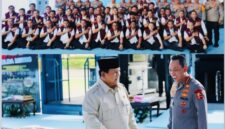 Presiden Prabowo Subianto menyaksikan pemusnahan 214 ton barang bukti narkoba di Lapangan Bhayangkara Mabes Polri, Jakarta.