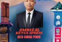 Ketua APDESI Kota Sungai Penuh, Amrizal, menyampaikan ucapan selamat HUT ke-17 Kota Sungai Penuh dengan semangat kebersamaan.
