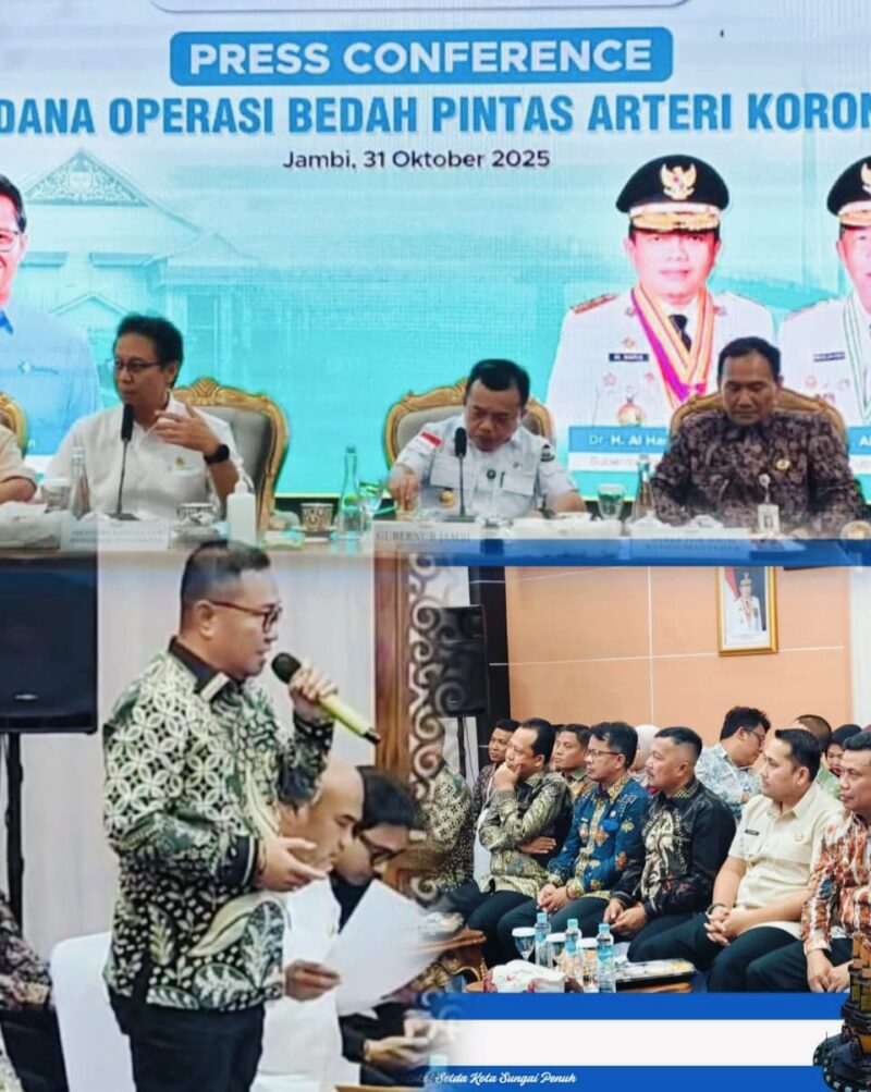 Wali Kota Sungai Penuh Alfin menghadiri kunjungan kerja Menkes RI Budi Gunadi Sadikin di RSUD Raden Mattaher J