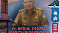Kades Gedang, Efdal Taufik, memberikan ucapan selamat HUT ke-17 Kota Sungai Penuh dan mengajak masyarakat menjaga semangat kebersamaan menuju kota sungai penuh juara.