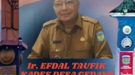 Kades Gedang, Efdal Taufik, memberikan ucapan selamat HUT ke-17 Kota Sungai Penuh dan mengajak masyarakat menjaga semangat kebersamaan menuju kota sungai penuh juara. 