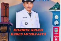 Kades Muara Jaya, Khairul Saleh, memberikan ucapan selamat HUT ke-17 Kota Sungai Penuh.
