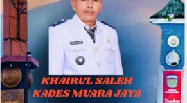 Kades Muara Jaya, Khairul Saleh, memberikan ucapan selamat HUT ke-17 Kota Sungai Penuh.
