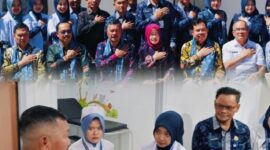 Bupati Kerinci bersama Direktur RSUD saat menghadiri launching pelayanan RSUD Bukit Tengah, Rabu (1/10/2025).