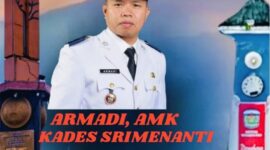 Kepala Desa Srimenanti, Armadi, AMK, menyampaikan ucapan HUT ke-17 Kota Sungai Penuh.