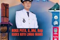 Kepala Desa Koto Limau Manis, Noka Putra, menyampaikan ucapan selamat HUT ke-17 Kota Sungai Penuh.
