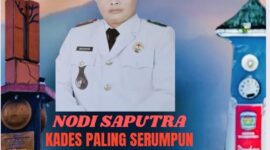 Kades Paling Serumpun, Nodi Saputra, memberikan ucapan selamat HUT ke-17 Kota Sungai Penuh.