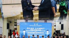 Wawako Azhar bersama pejabat Kanwil PAS Jambi pada acara pisah sambut.
