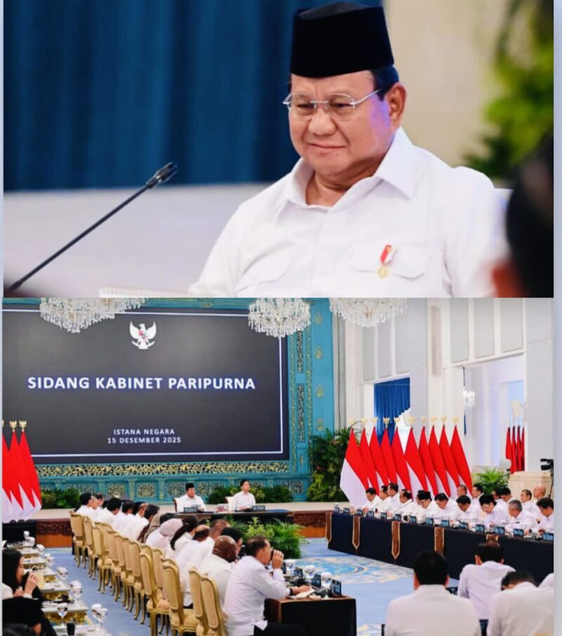 Presiden Prabowo Subianto memimpin Sidang Kabinet Paripurna di Istana Negara, membahas penanganan bencana dan bantuan untuk masyarakat terdampak.
