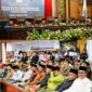 Wako Sungai Penuh Alfin saat menghadiri Rapat Paripurna HUT ke-69 Provinsi Jambi di Gedung DPRD Jambi.
Wali Kota Sungai Penuh Alfin bersama