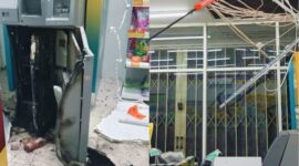 Lokasi minimarket di Dusun Sukamarga, Desa Gedong Tataan, tempat kejadian pembobolan ATM.