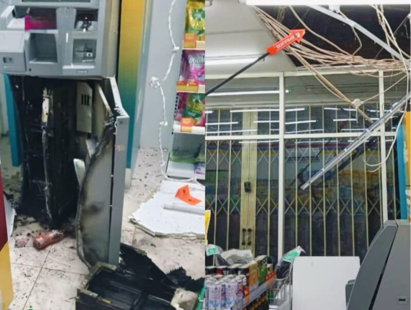 Lokasi minimarket di Dusun Sukamarga, Desa Gedong Tataan, tempat kejadian pembobolan ATM.