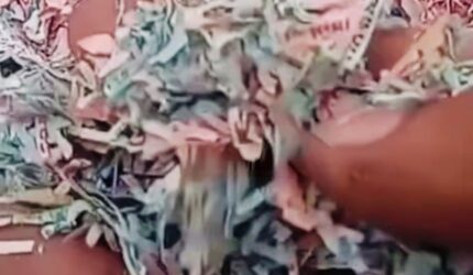 Cacahan kertas mirip uang memenuhi TPS liar di Desa Taman Rahayu Bekasi