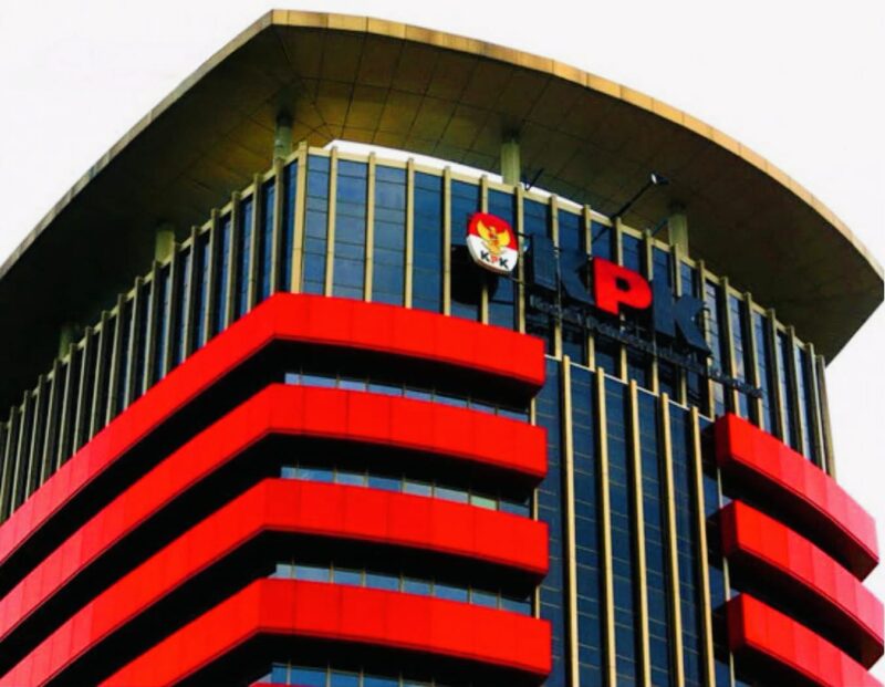 Tampak Gedung Merah Putih KPK di Jakarta, tempat pemeriksaan pihak yang terjaring Operasi Tangkap Tangan terkait dugaan korupsi impor.