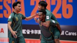 Pemain Timnas Futsal Indonesia Wendy Brian Ick menyampaikan optimisme jelang laga final Piala Asia Futsal 2026 melawan Iran di Indonesia Arena, Jakarta.