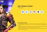 Ilustrasi game Free Fire dan hadiah item gratis dari kode redeem Garena