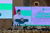 Presiden Prabowo Subianto menyampaikan rencana pembangunan kantor MUI dan lembaga Islam di kawasan Bundaran HI, Jakarta Pusat.