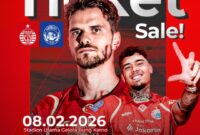 Persija Jakarta menghadapi Arema FC dalam big match Liga Indonesia malam ini, Minggu 8 Februari 2026, pertandingan diprediksi sengit hingga menit terakhir.