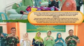 Donor darah Persit Kartika Chandra Kirana Cabang Kodim 0417/Kerinci dalam rangka HUT ke-80.