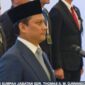 Thomas Djiwandono mengucapkan sumpah jabatan sebagai Deputi Gubernur BI di hadapan Ketua MA Sunarto