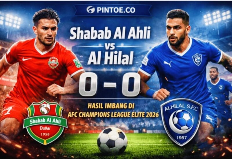 Pemain Shabab Al Ahli berduel dengan pemain Al Hilal dalam pertandingan AFC Champions League Elite 2025/26 yang berakhir imbang tanpa gol di Rashid Stadium, Dubai.