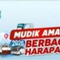 Poster resmi Program Mudik Aman Berbagi Harapan 2026 yang digagas BUMN untuk mendukung mudik Lebaran gratis dan aman.
