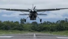 Pesawat Cessna PK-SNR milik PT Smart Air Aviation yang dilaporkan ditembak di Bandara Koroway Batu, Boven Digoel, Papua Selatan.