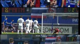 Pemain Bangkok United Ilias Alhaft mencetak gol pembuka saat timnya mengalahkan Macarthur FC 2-0 pada leg pertama 16 besar AFC Champions League Two di Pathum Thani Stadium.