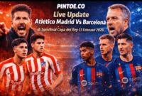 Barcelona kalah 0-4 dari Atletico Madrid pada leg pertama semifinal Copa del Rey di Metropolitano.