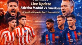 Barcelona kalah 0-4 dari Atletico Madrid pada leg pertama semifinal Copa del Rey di Metropolitano.