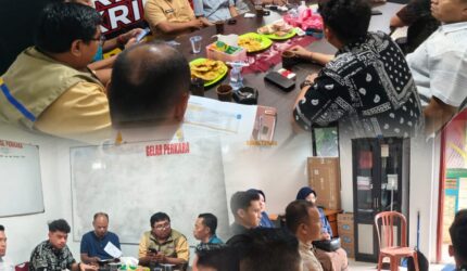 Rakor pengawasan pangan Ramadhan 2026 di Ruang Gelar Sat Reskrim Polres Kerinci