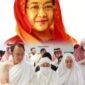 Megawati Soekarnoputri bersama keluarga saat tawaf di Masjidil Haram, Makkah, menjelang Ramadhan.