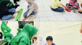 Suasana meriah lomba congklak memperingati HUT Persit di Makodim 0417/Kerinci