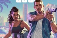Ilustrasi karakter utama GTA VI dengan latar kota bergaya Vice City. CEO Take-Two Interactive menegaskan game ini dikembangkan tanpa bantuan AI generatif dan seluruh elemen dibuat manual oleh tim Rockstar Games.