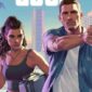 Ilustrasi karakter utama GTA VI dengan latar kota bergaya Vice City. CEO Take-Two Interactive menegaskan game ini dikembangkan tanpa bantuan AI generatif dan seluruh elemen dibuat manual oleh tim Rockstar Games.