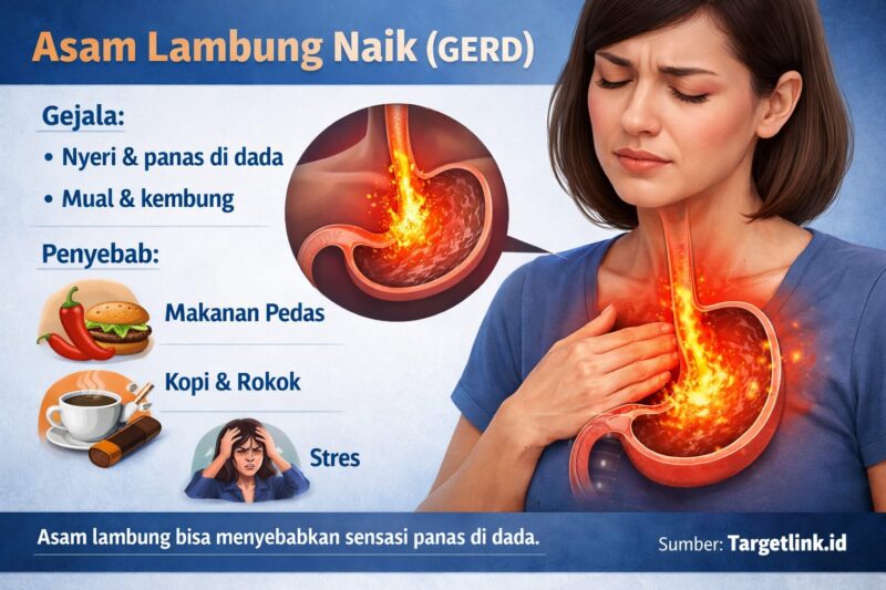 Asam lambung bisa menyebabkan sensasi panas di dada jika tidak ditangani.