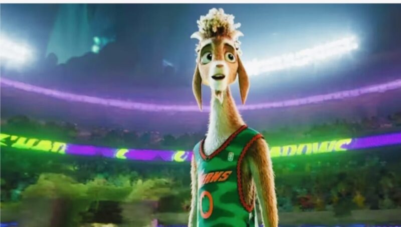 Poster resmi film animasi GOAT yang menampilkan karakter utama Will dan timnya, menonjolkan tema underdog dan semangat mengejar mimpi.