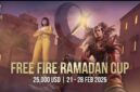 Poster Free Fire Ramadan 2026 yang menjadi bagian dari rangkaian event spesial Garena dengan hadiah bundle dan voucher gratis.