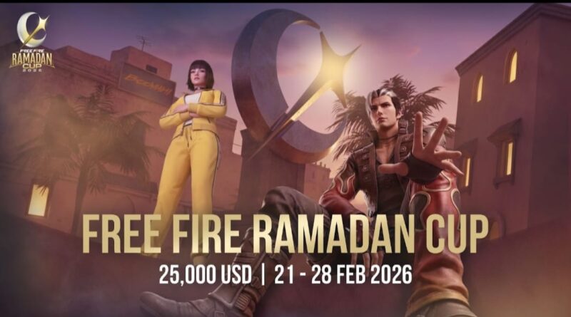 Poster Free Fire Ramadan 2026 yang menjadi bagian dari rangkaian event spesial Garena dengan hadiah bundle dan voucher gratis.