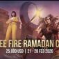 Poster Free Fire Ramadan 2026 yang menjadi bagian dari rangkaian event spesial Garena dengan hadiah bundle dan voucher gratis.