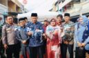 Wawako Azhar Hamzah saat meresmikan Pasar Mambo Ramadhan 1447 H di Kota Sungai Penuh
