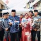 Wawako Azhar Hamzah saat meresmikan Pasar Mambo Ramadhan 1447 H di Kota Sungai Penuh