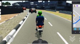 Tampilan gameplay dan menu redeem kode di Ojol The Game versi terbaru.