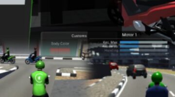 Gameplay Ojol The Game menampilkan simulasi menjadi driver ojek online di kota Indonesia.