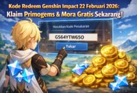 Amankan kode redeem Genshin Impact aktif Februari 2026 untuk menambah koleksi Primogems dan Mora.